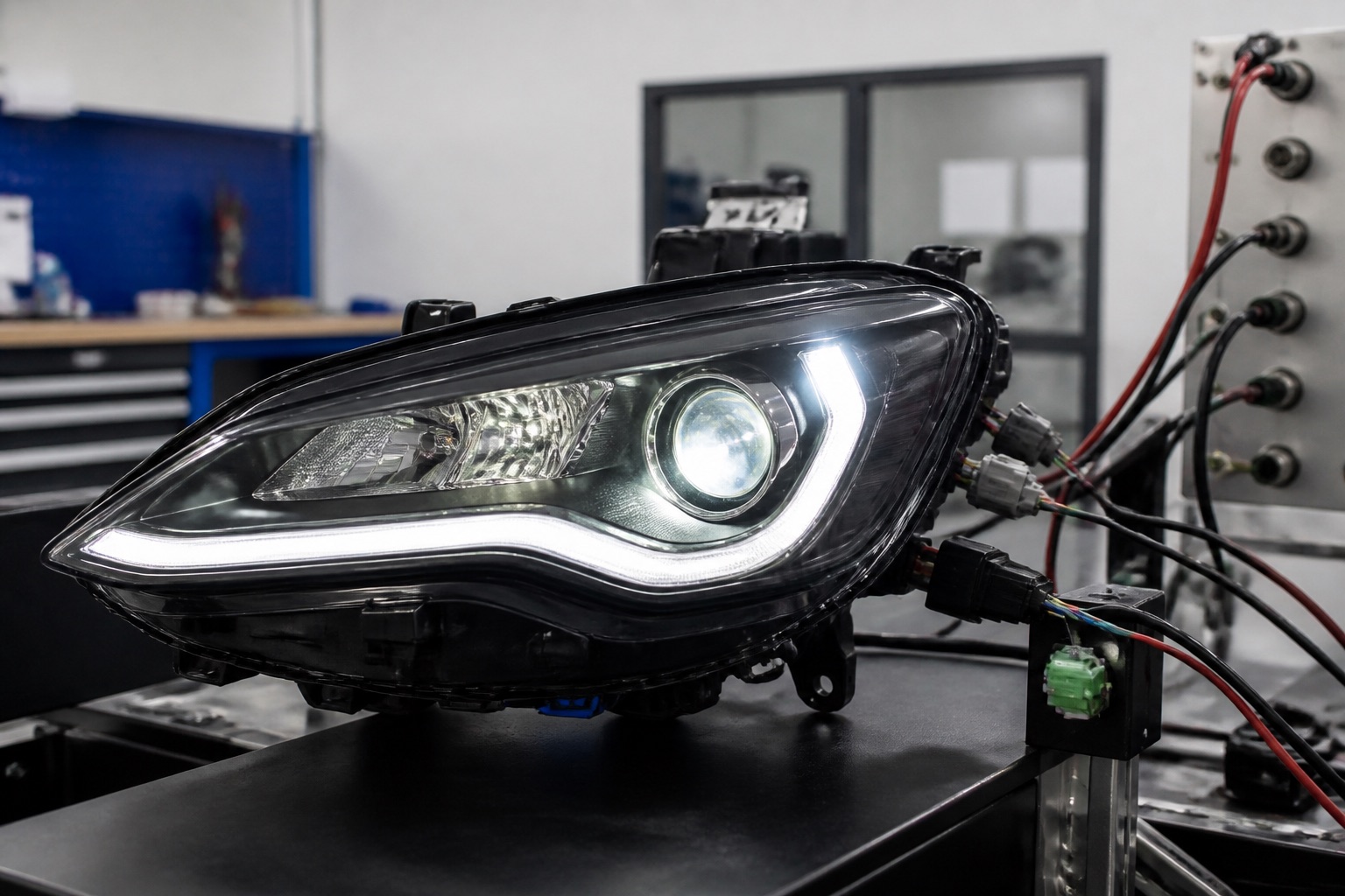Refurbished headlight assembly after lens and housing repair